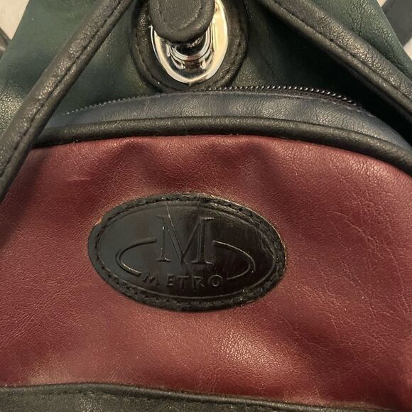 Vintage 90s faux leather mini backpack dark academia - Picture 3 of 6